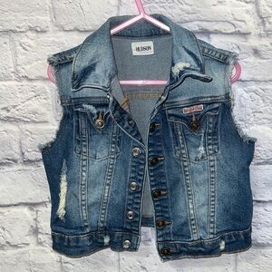 Hudson denim vest, girls size 6